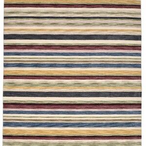 IKEA ELLJUSSPÅR Rug, low pile, multicolor/striped handmade